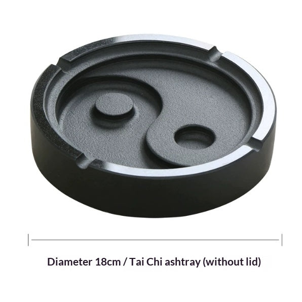 Tai Chi Ashtray With Lid For Home Use