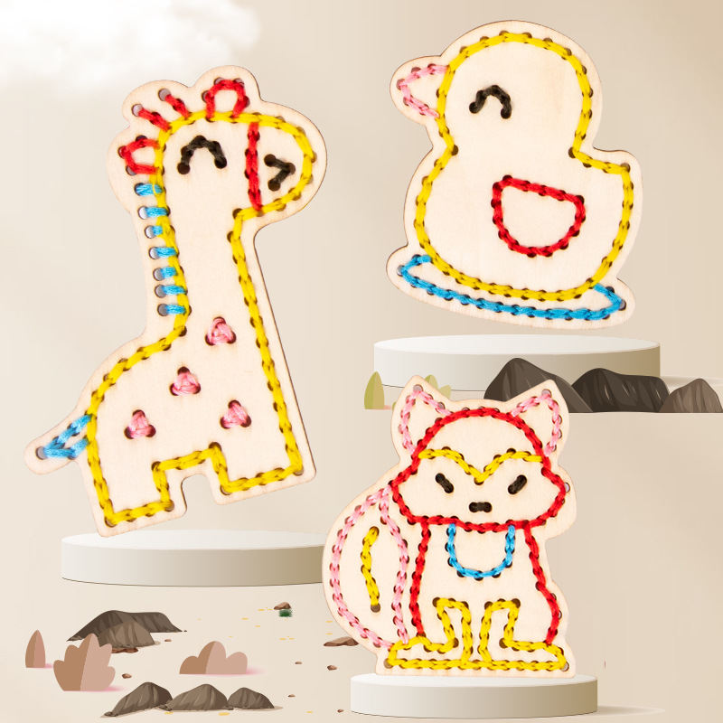 Handmade Embroidery Rope Game Thinking Hand-eye Coordination Educational Toys