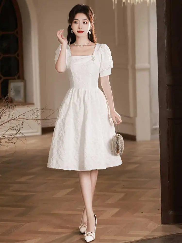 Womens Fashion Short-Sleeve Cocktail Dress