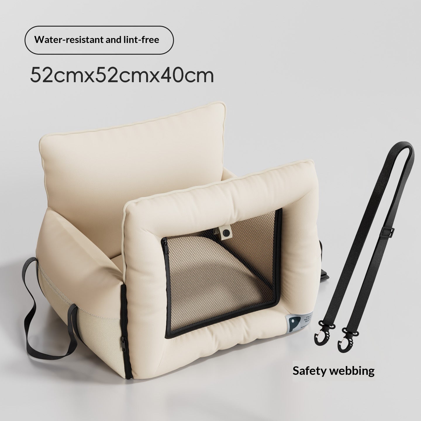Pet Car Kennel Detachable And Washable Car Travel Carrier Seat-Mounted Accessory