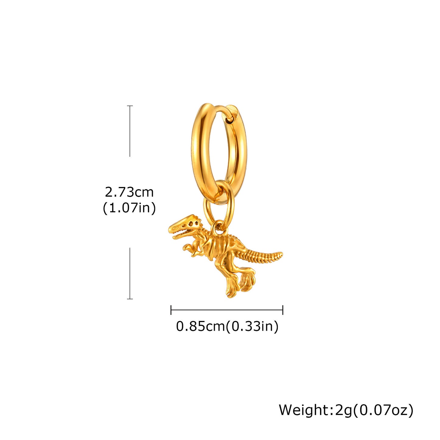 Stylish Dinosaur Skeleton Earrings As A Personalized Gift