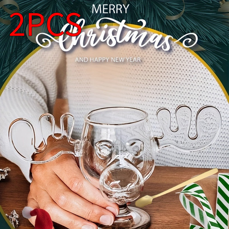 Christmas Mug Creative Elk Glass Cup Kitchen Gadgets