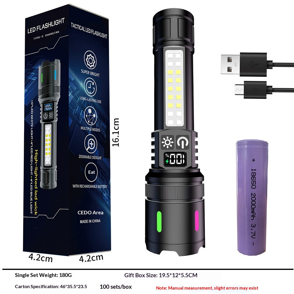 Portable Long-lasting Flashlight With Charging Capability