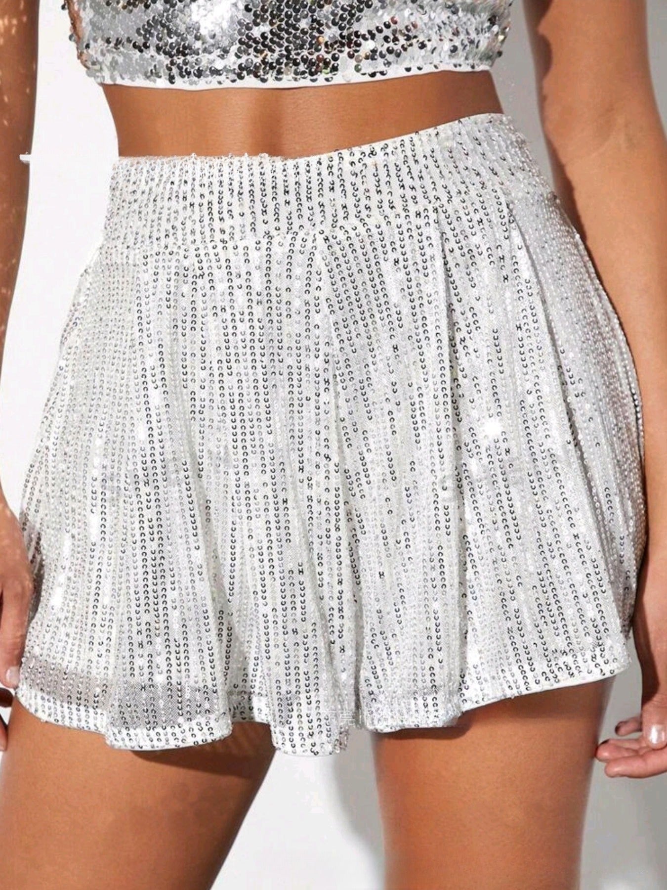 2026 Summer New Arrival, Women's Sequin Shorts, Fashion Loose Party Skort