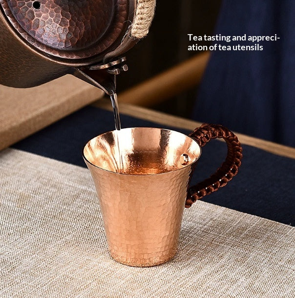 Household Hammered-Texture Thickened Creative Master Cup Single Cup Copper Tea Set