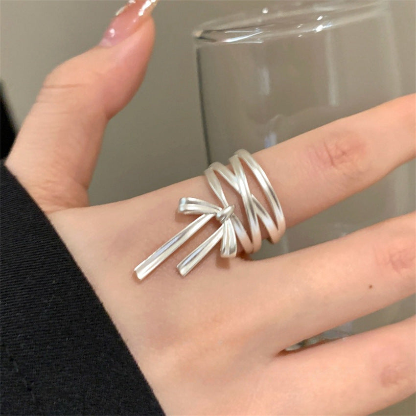 925 Sterling Silver Simple Korean Open Ring Ins Daily Wear
