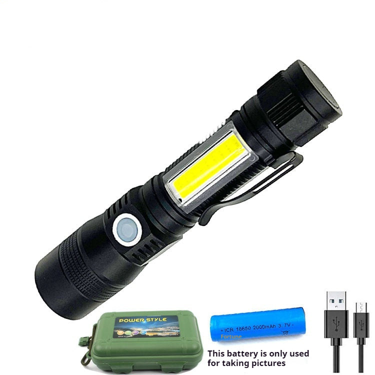 Multifunctional Magnet USB Charging Strong Light Focusing Flashlight