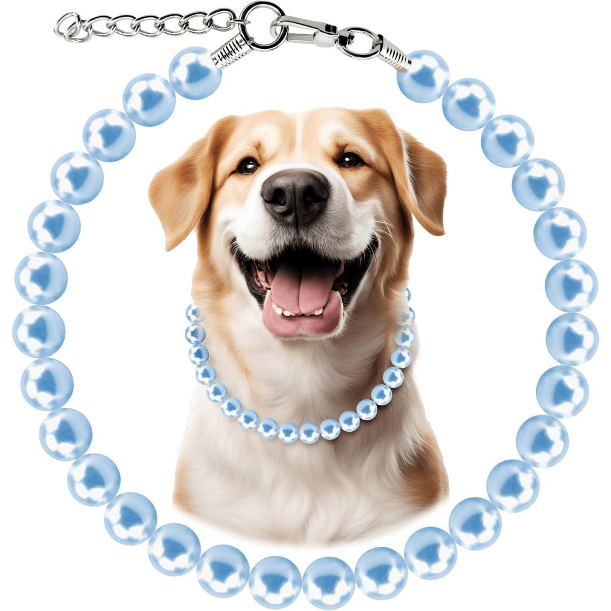 Pet Round Pearl Chain Dog Necklace