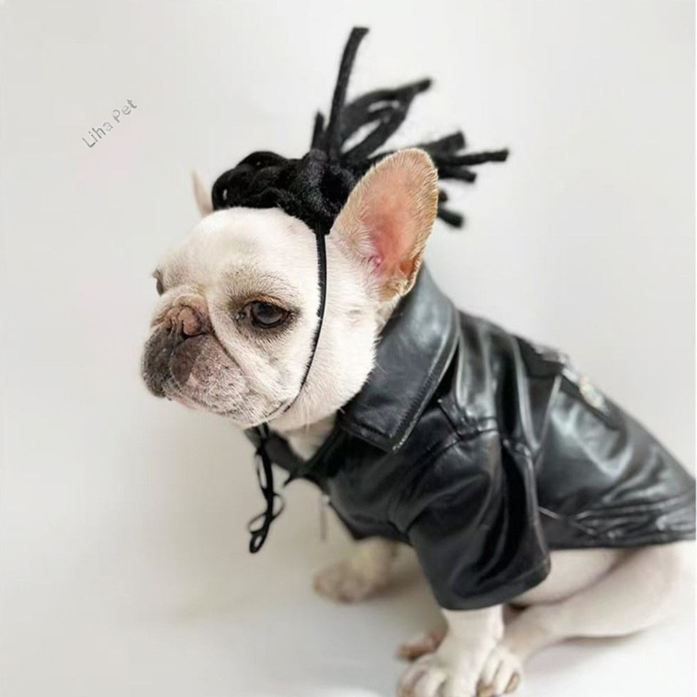 Pet French Wig Dreadlocks Prop Headpiece