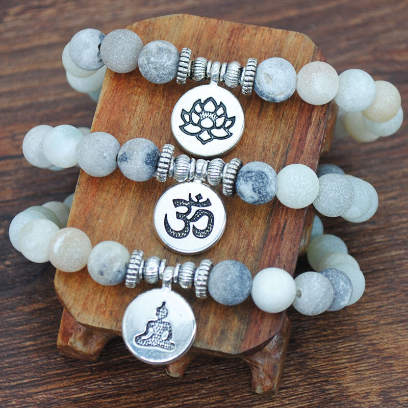 Handmade Beaded Frosted Fashion Succulent Yoga Bracelet