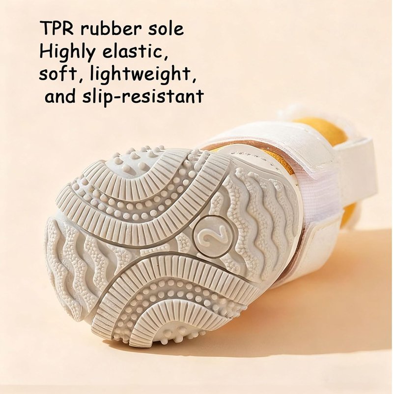 Autumn And Winter Dog Shoes, Thick And Warm Big-eyed Cotton Shoes, Anti-slip And Wear-resistant Teddy Pet Shoes For Winter Outings