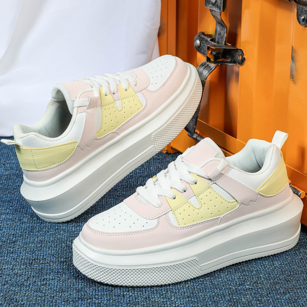 Platform Fashion Sneakers Lace-up Casual Sports Shoes