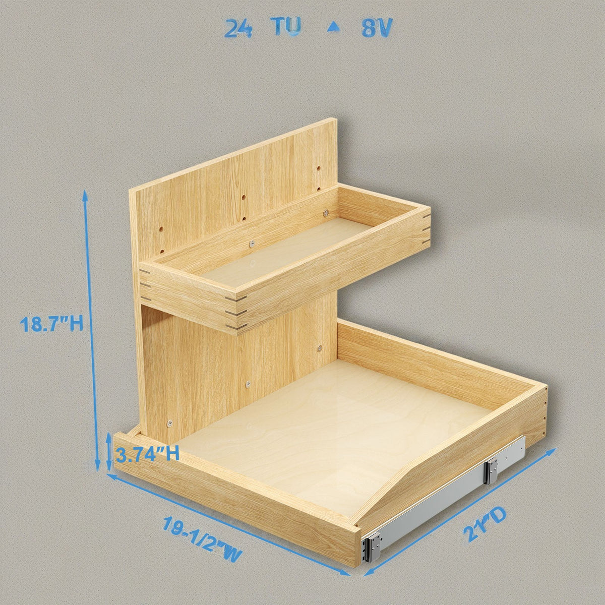 Under Sink Organizers And Storage 19 W X 21 D, 2 Tier Pull Out Cabinet Organizer With Hard Close, Adjustable Pull Out Cabinet Organizer With U Bracket For Bathroom Kitchen Left