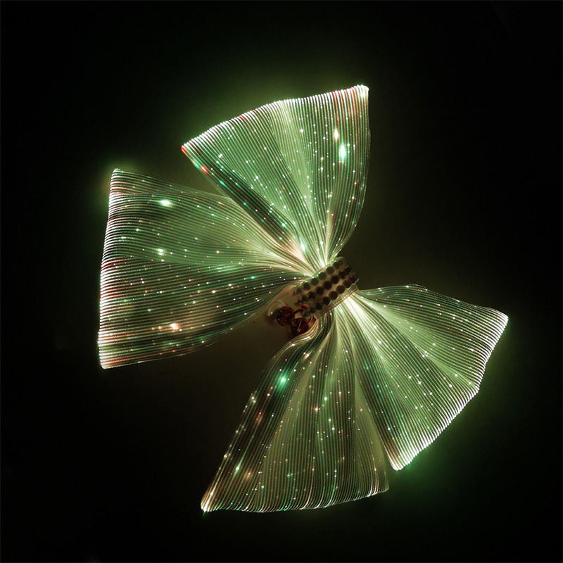 Luminous Barrettes Bowknot Optical Fiber Hair Accessories LED Disco