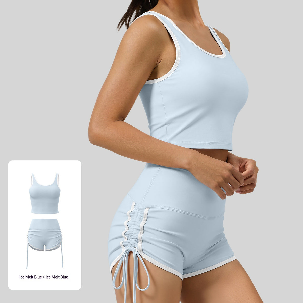 New-style Sports Set With Built-in Padded Bra, High-support Fitness And Yoga Wear For Women
