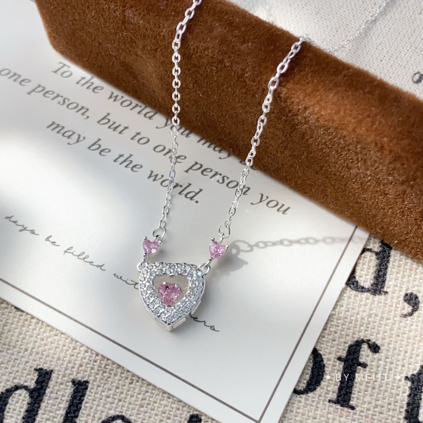 1pcs 999 Sterling Silver Dancing Heart Necklace, Elegant Dainty Style, Ideal For Valentine's & Birthday Gifts