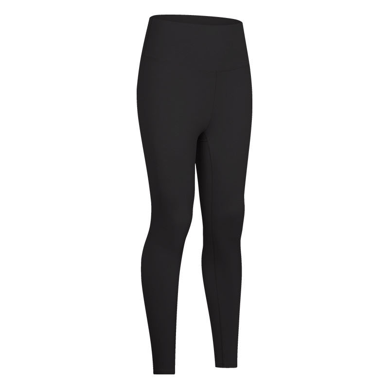 Spring And Summer New Cloud Pants Tight Simple Elastic High Waist Cropped Yoga Peach Hip Fitness Pants For Women