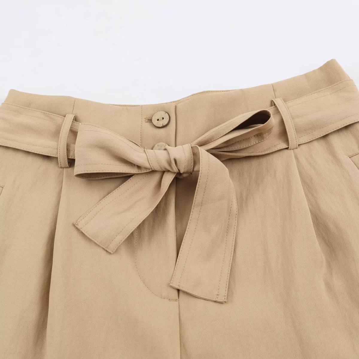 Summer New Arrival Bow-Knot Belt Casual Pants