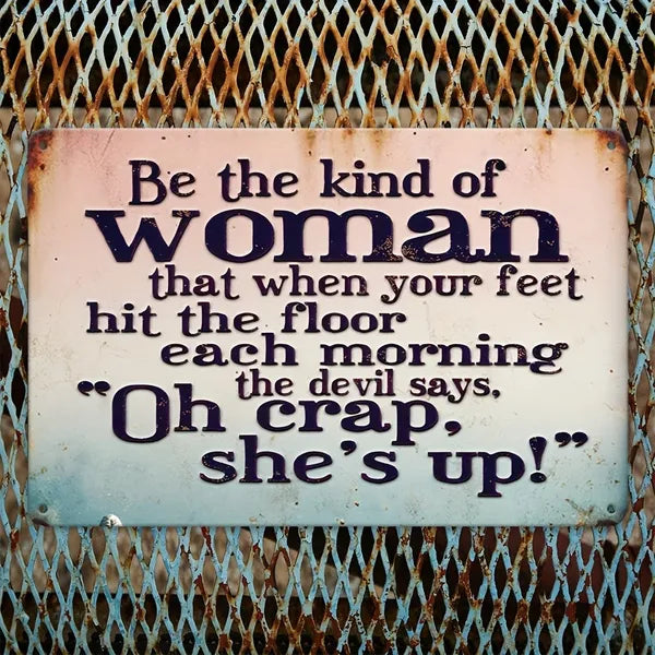 CIFbuy Sarcastic Retro Metal Tin Sign Creative Wall Decor Plaque Unique Decor For Women - TikTok, Temu Pick-up Service