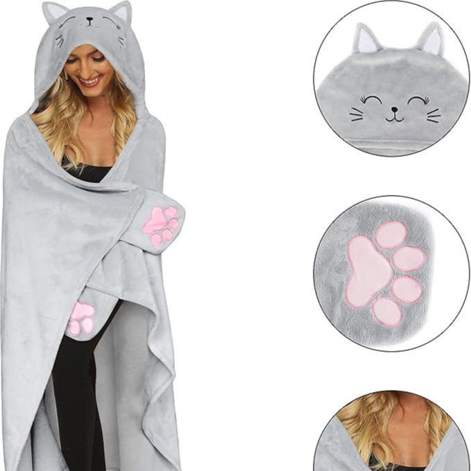 Foldable Hooded Blanket For Home Lunchtime Naps