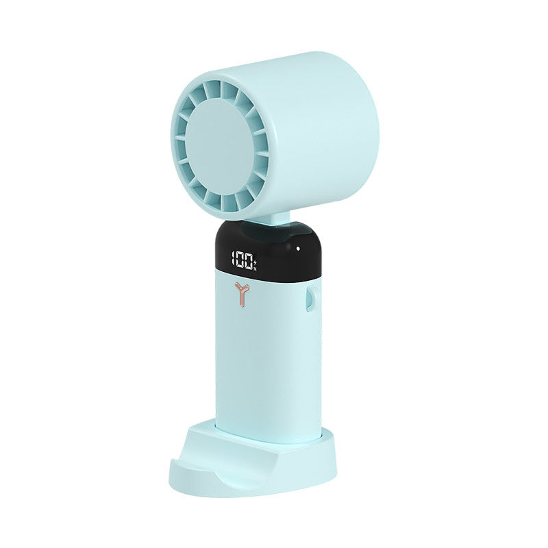 Digital Display Desktop Folding Mini New Type Leafless Cooling Handheld Fan