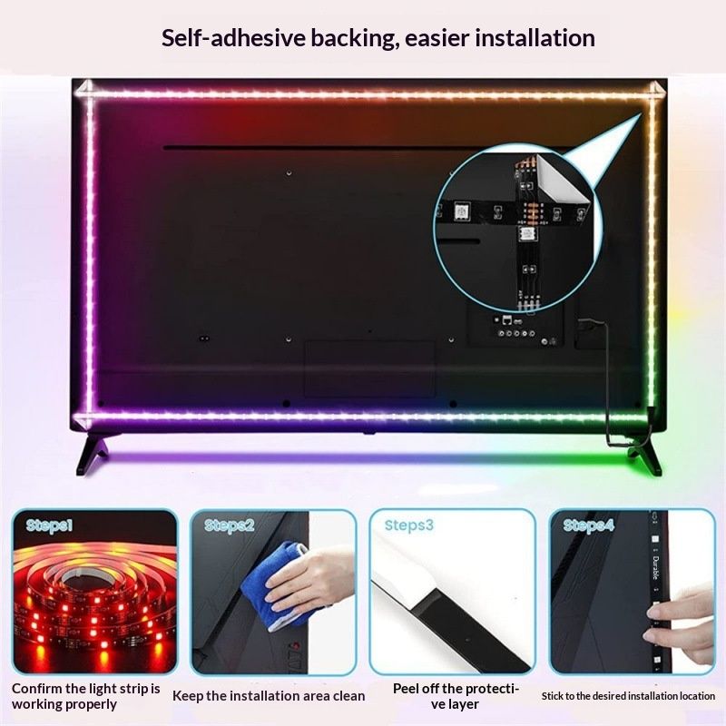 Smart USB RGB Ambient Light Strip For TV Background