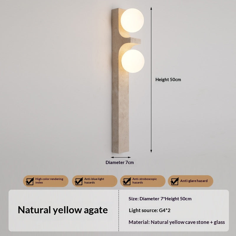 Simple Home Yellow Sandstone Ambient Decorative Strip Wall Light