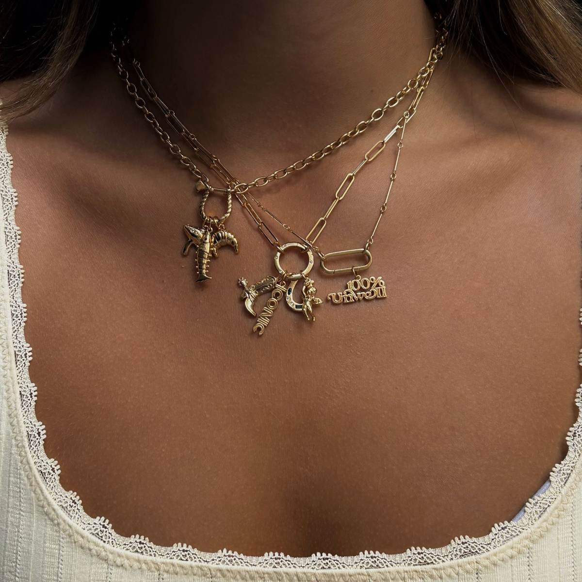 Summer Boots Bread Zircon Pendant Necklace Accessories