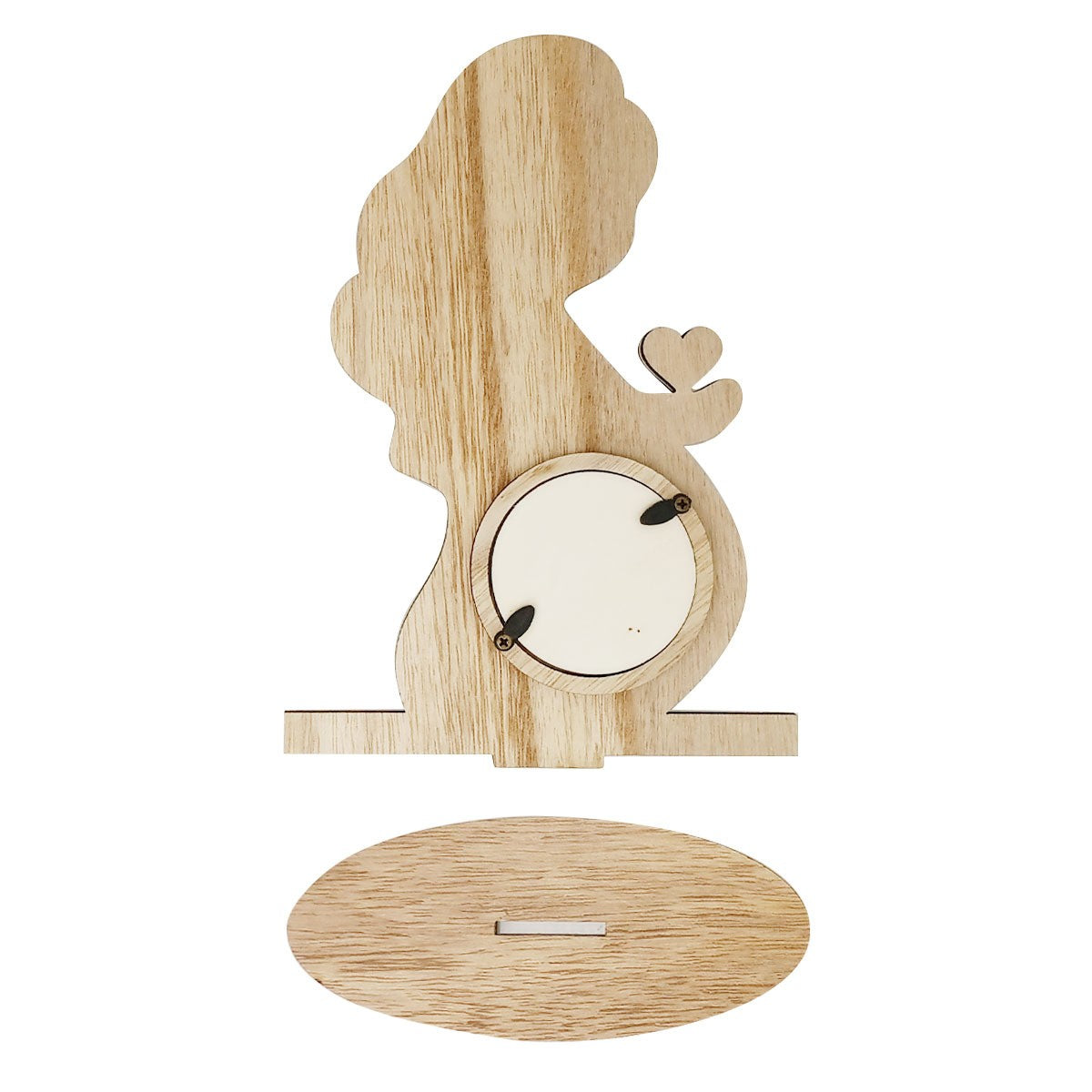 Pregnant Mom Wooden Ultrasound Photo Frame, Love At First Sight Sonogram Picture Keepsake Stand, Expectant Mother Gift Baby Shower Pregnancy Announcement Decor