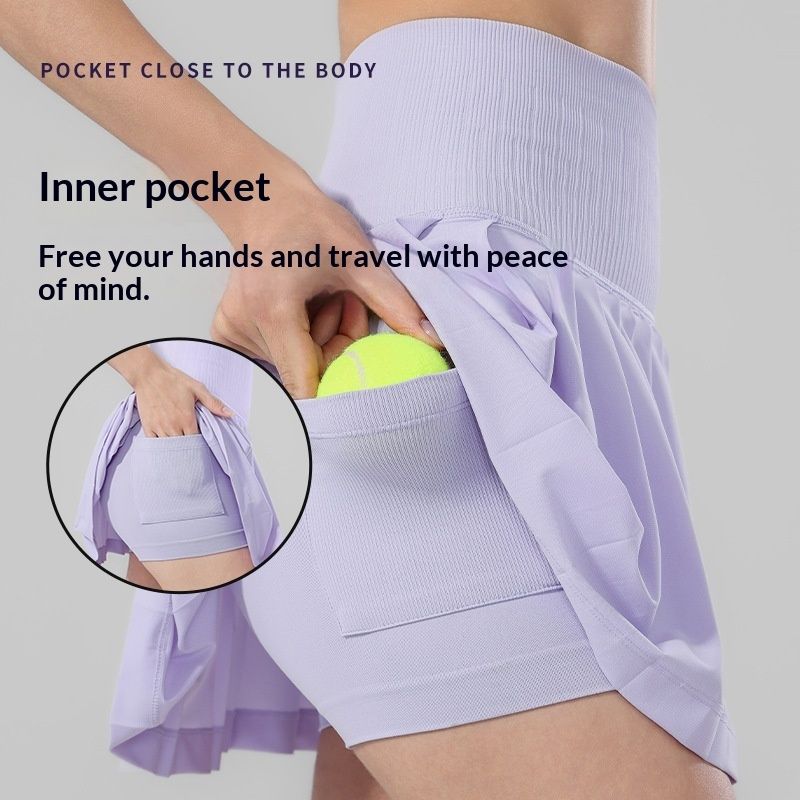 Yoga Non-See-Through Fake Two-Piece Outerwear Sports Skirt