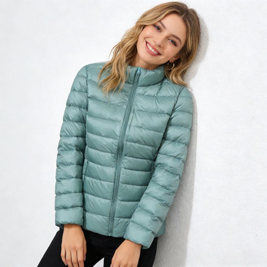 Thickened Warm And Slim-fit Korean-style White Duck Down Fashion Coat