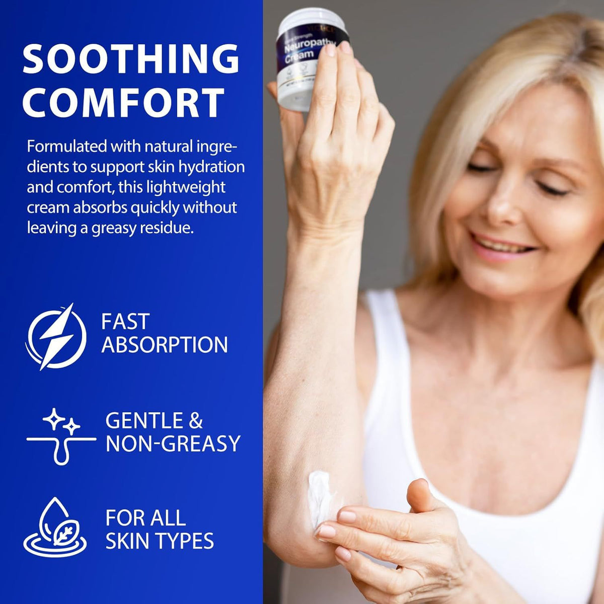 Body Soothing Cream Gentle And Moisturizing Massage Lotion Topical Nerve Comforting