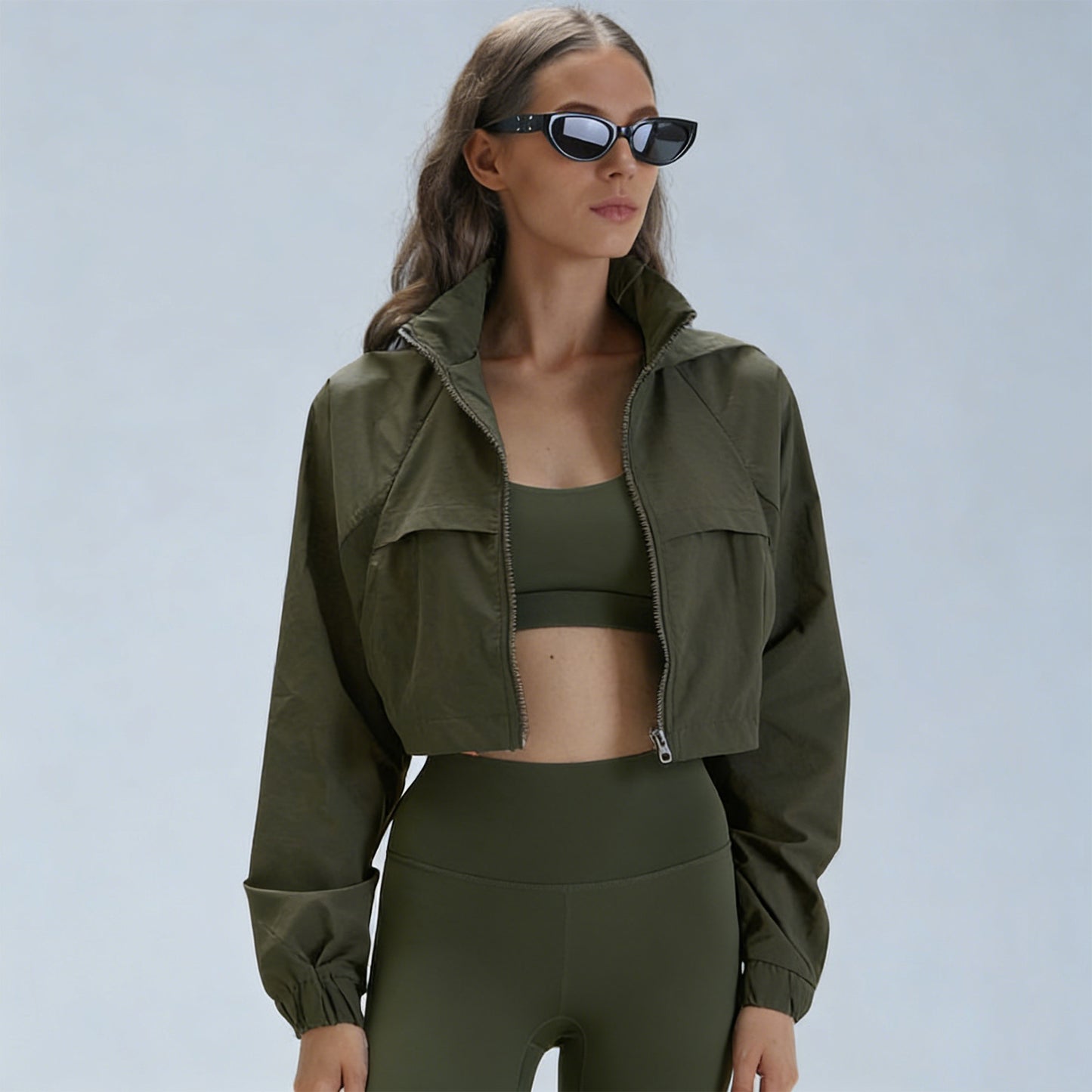Womens Outdoor Running Slimming Fitness Jacket
