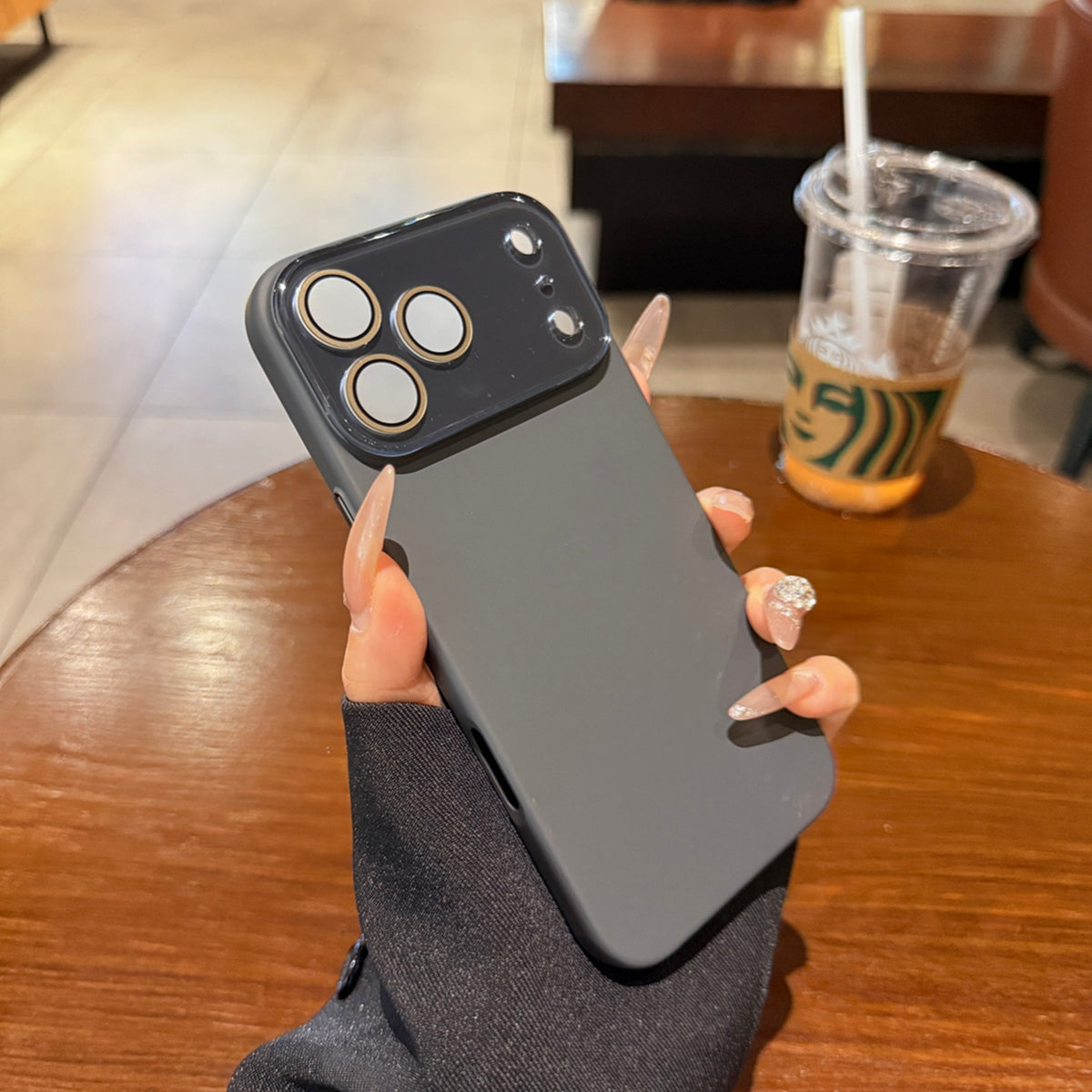 New Matte Solid-color, Skin-feel Crystal Full-body Lens-protecting Phone Case