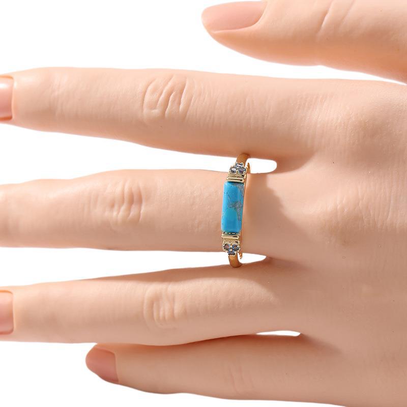 Turquoise Gold Fashion Ring For Men