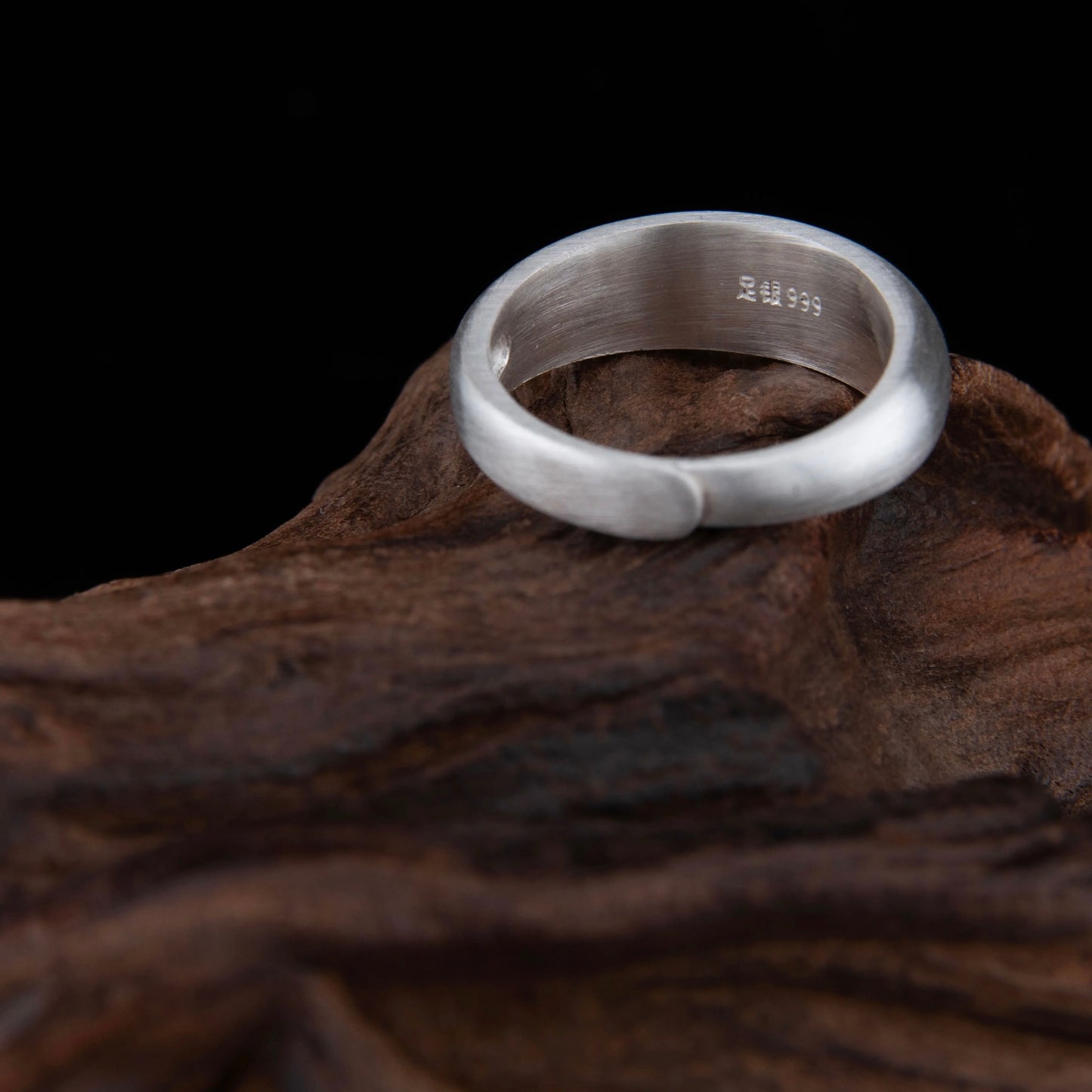 1pc 999 Sterling Silver Brushed Open Band Ring, Minimalist & Cool Style, Perfect For Daily, Dating & Gifting, Ideal Valentine's Gift