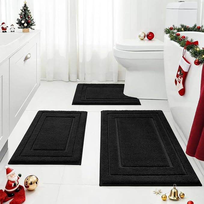 Solid-color Non-slip Bathroom Rug For Home Use