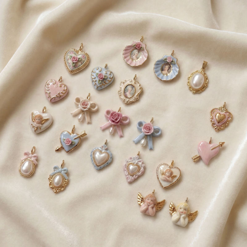 Loving-heart Pendant Shell And Boweveryday Accessories