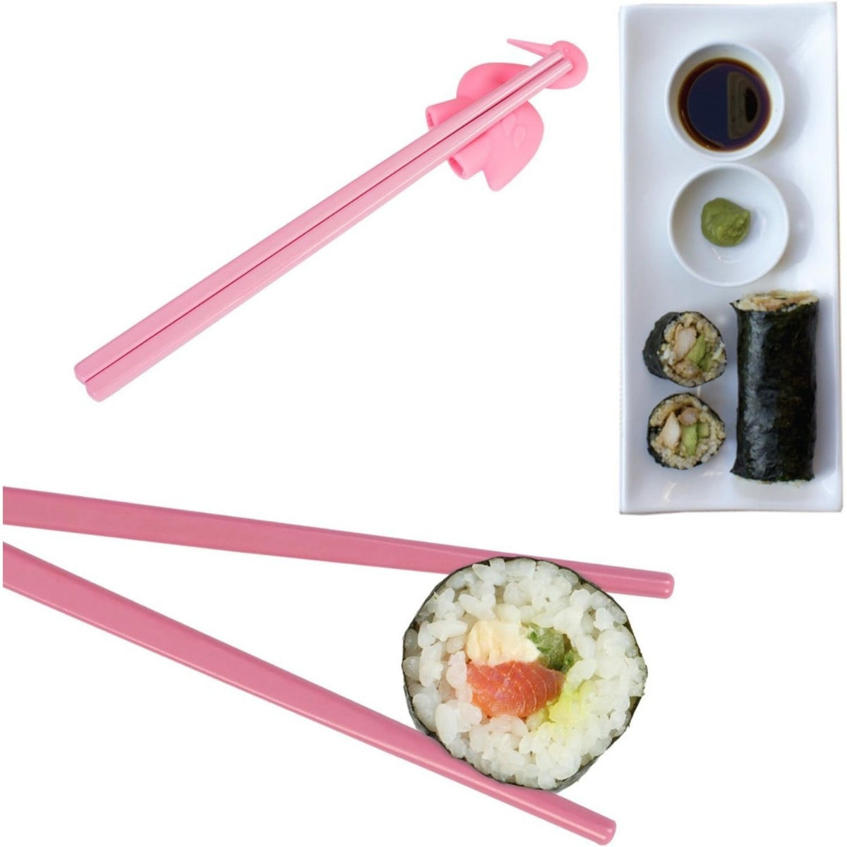 Training Chopstick Set With 4 Different Animal Designs - Colorful Chopsticks For Meals In A Cheerful Design - Print Art - Production Supplies