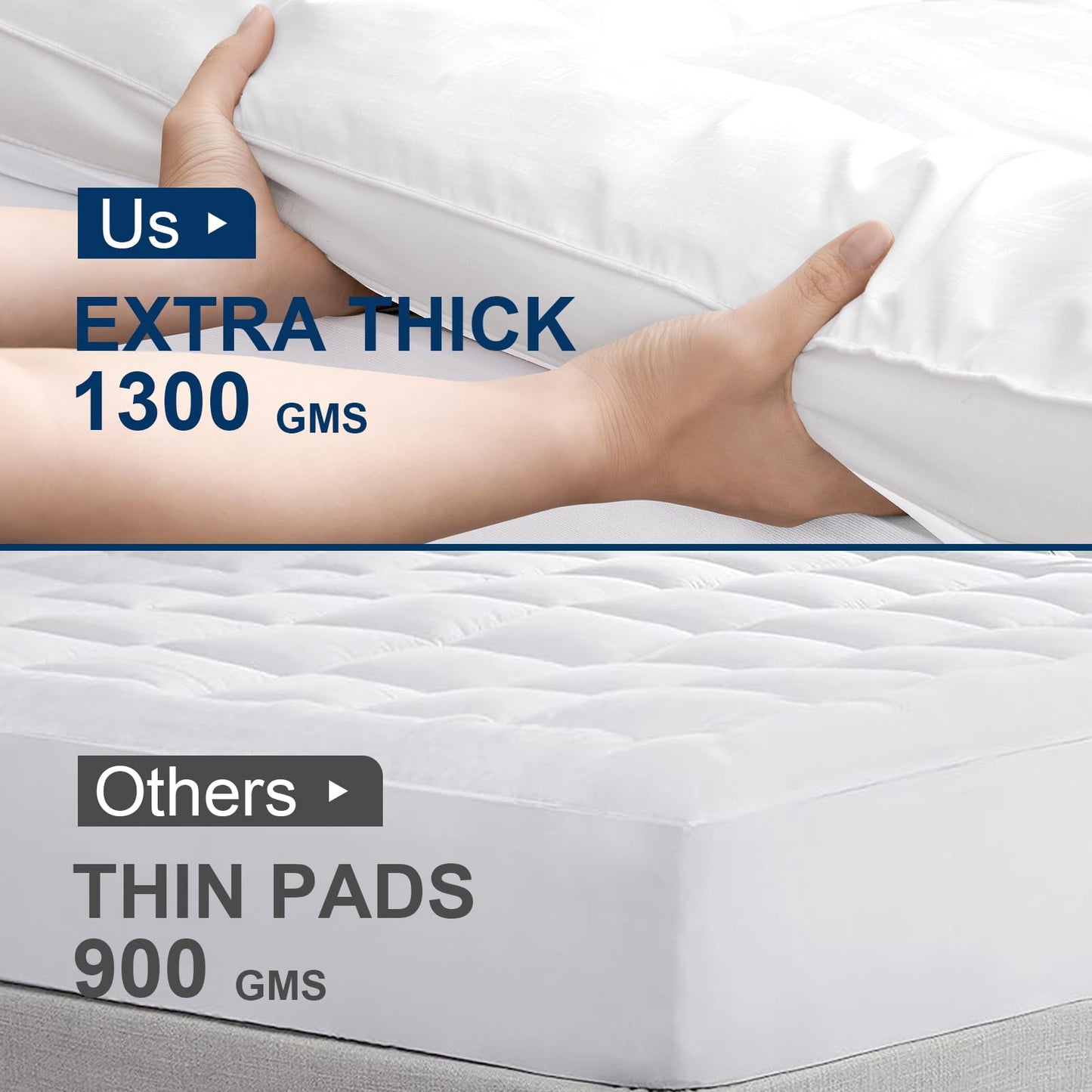 Sleep Solution Ultra Soft Queen Size Mattress Topper - Rayon Derived From Bamboo Pillow Top Mattress Pad For Back Pain Relief - Naturally Cooling For Hot Sleepers, Green