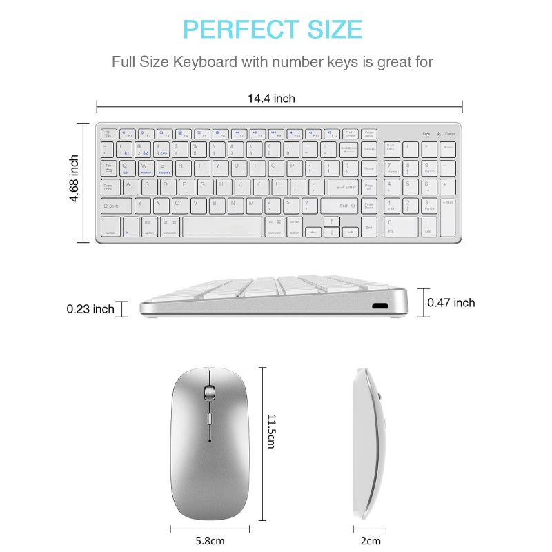 Charging Bluetooth Dual-mode Wireless Keyboard Two Zone Digital Mouse Set