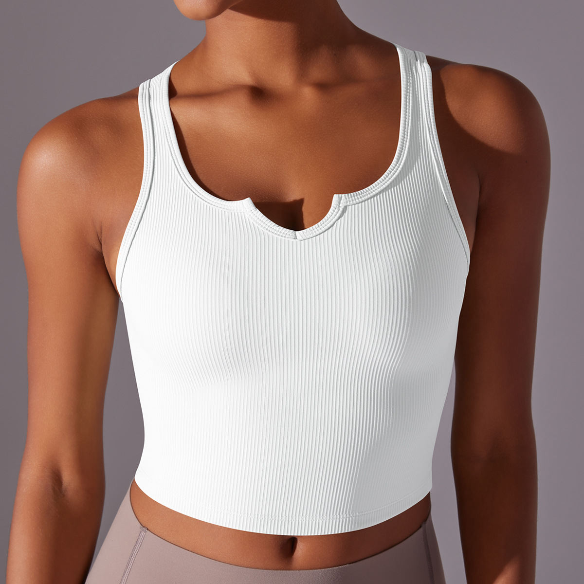 Women's Fashion Seamless V-neck Thread Sports Yoga Vest