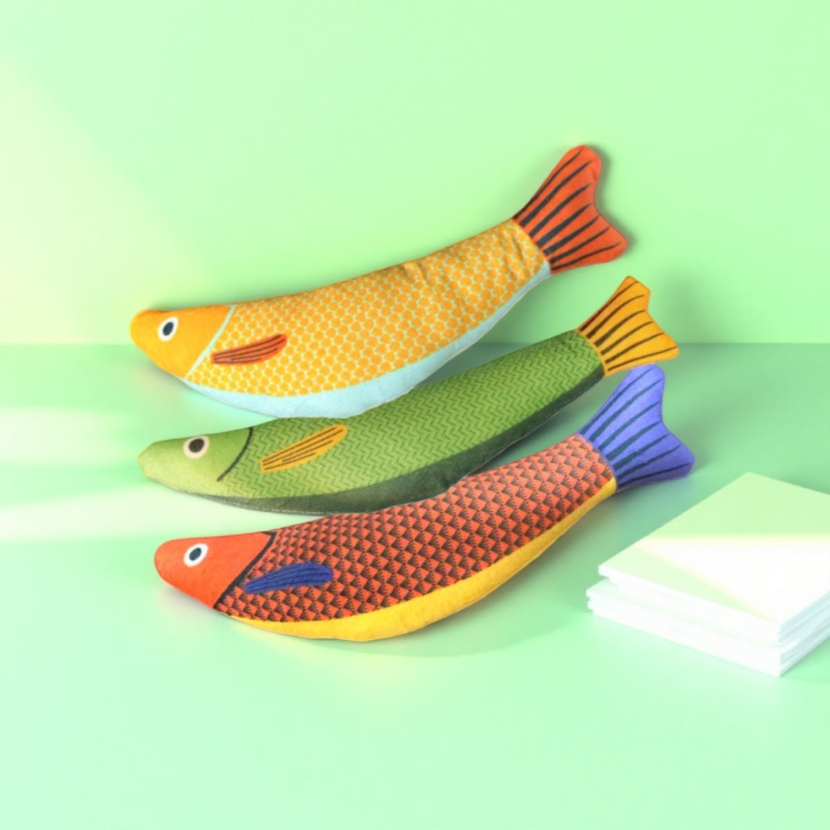 New Pet Cat Toy Jute Fish For Self-Entertainment And Stress Relief Squeaky Durable And Realistic Cat Toy