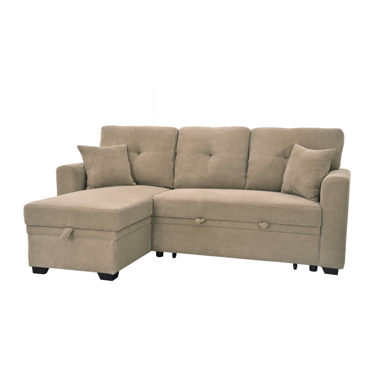 Sleeper Sofa, Sectional with Pull-Out Bed, Reversible Chaise, Storage Sectional, Small Space Solution, Convertible Sofa Bed, Living Room Furniture, L-Shaped Sofa