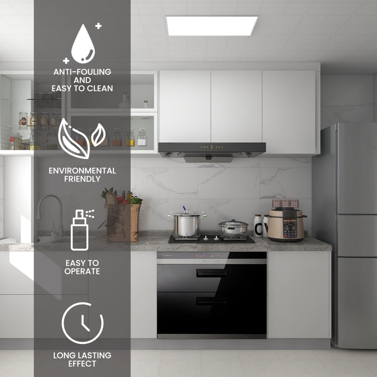 Jue-Fish Kitchen Cleaning Powder - Cleans Grease And Grime From Range Hoods, Stovetops, And Faucets Heavy-duty Degreaser.