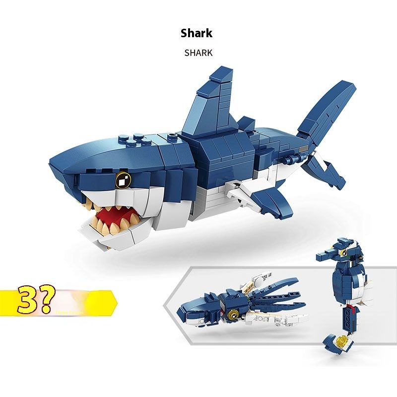 Three-in-one Animal Series Assembled Children's Building Blocks Toys