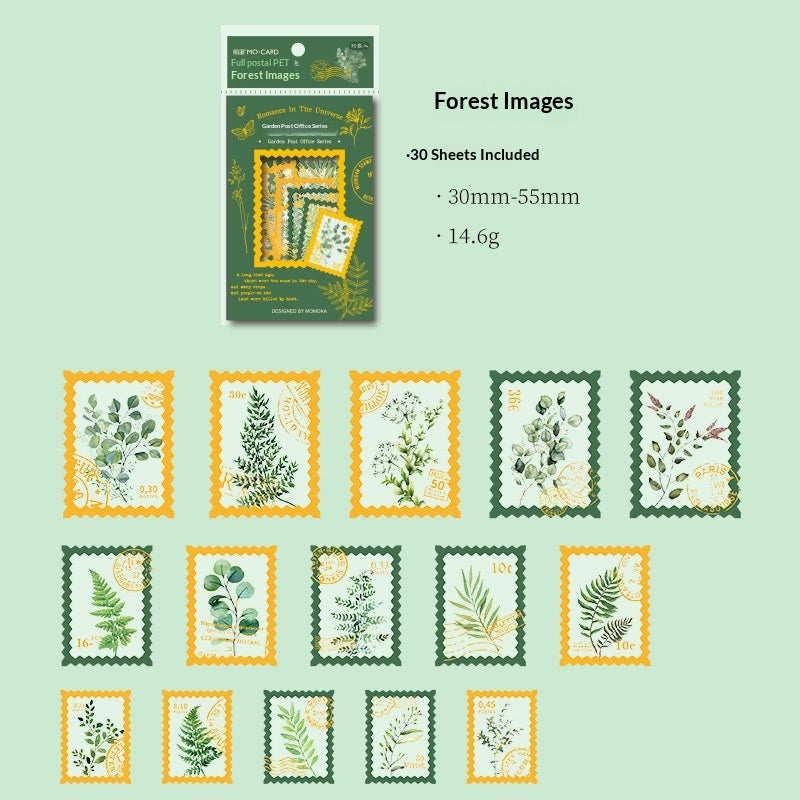 Stamp Gold-foil PET Sticker Pack For Bullet Journals