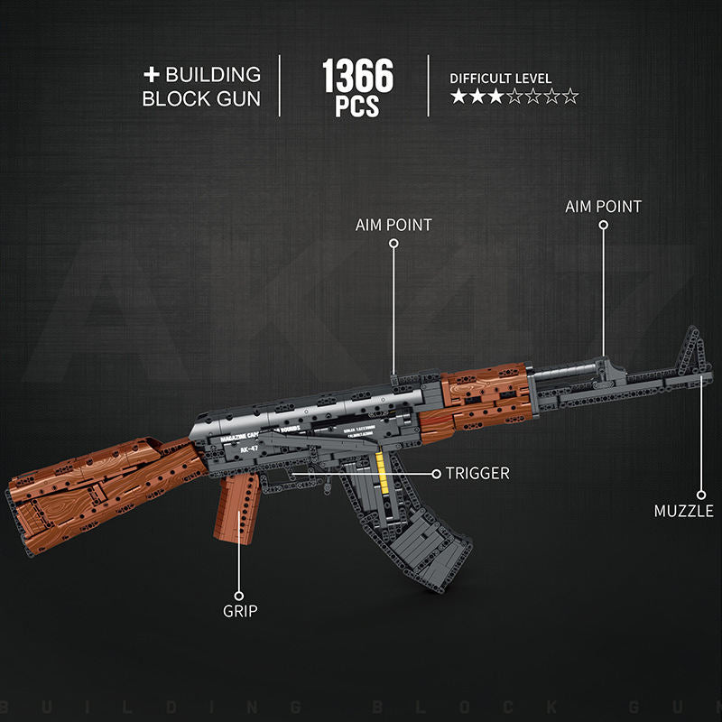 AK47 Building Blocks Launch Assembly Model Educational Toys For Boys