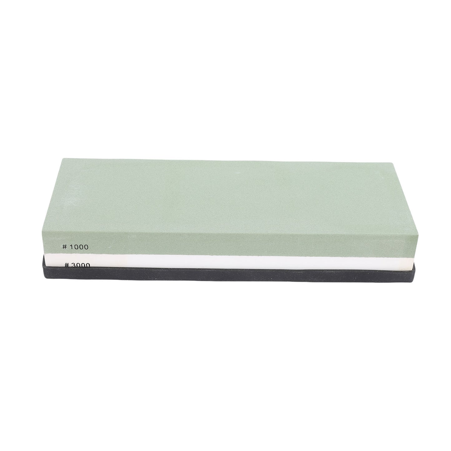 Sharpening Stone 2 Side 1000 3000 Grit White Corundum Fine Polishing Whetstone With Anti Slip Silicone Base For Kitchen