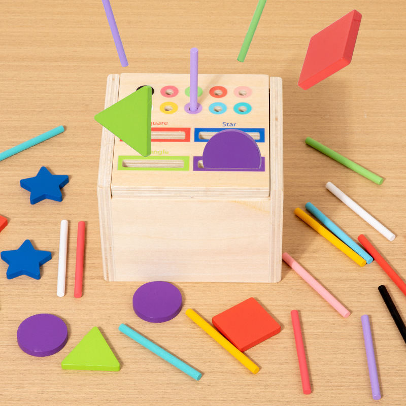 Action Shape Matching Wooden Classification Box Educational Toys